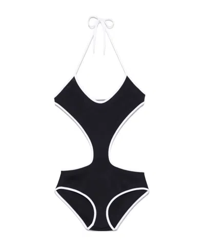 MIU MIU TECHNICAL KNIT SWIMSUIT