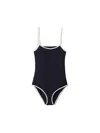 Miu Miu Trimmed Spaghetti Straps Stretch Lingerie In Black
