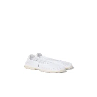 Miu Miu Technical Mesh Ballerinas In White