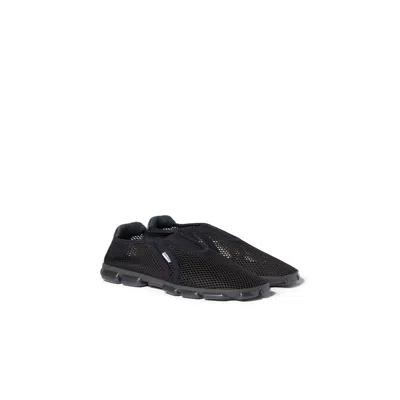 Miu Miu Technical Mesh Fabric Sneakers In Black