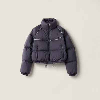 MIU MIU TECHNICAL PONGÉ DOWN JACKET