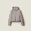 Miu Miu Technical Pongee Jacket In Granite Gray