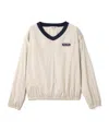 Miu Miu Technical Pongé Sweatshirt In White