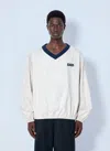 Miu Miu Technical Pongé Sweatshirt In White