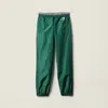 Miu Miu Technical Poplin Joggers In Green
