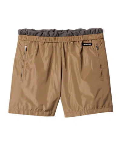 Miu Miu Technical Silk Bermudas