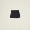 Miu Miu Bermudas Mit Weitem Bein In Navy