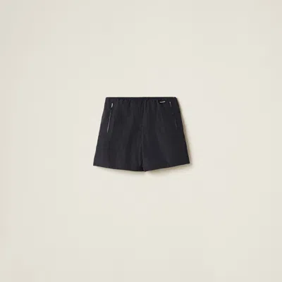 MIU MIU TECHNICAL SILK BERMUDAS