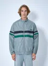 Miu Miu Technical Silk Blouson Jacket In Blue