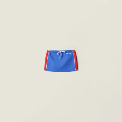 Miu Miu Technical Yarn Miniskirt In Multi