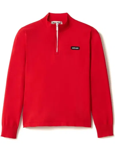 MIU MIU MIU MIU TECHNICAL YARN SWEATER