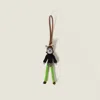 Miu Miu Technical Yarn Trick In Black/ivy Green