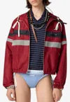 Miu Miu Technical Zip-up Jacket In Red