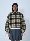 Miu Miu Teddy Check Coat In Multi