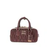 Miu Miu Telassé Nappa Leather Small 'arcadie' Bag In Red