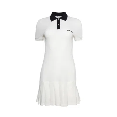 Pre-owned Miu Miu Tennis Dress 'white' | Women's Size M