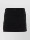Miu Miu Textured Boucle Mini Skirt In Black