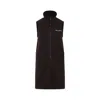Miu Miu Mini Dress With Drawstring Waist And High Collar In Brown