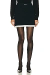 Miu Miu Textured Cotton Skirt In Blu