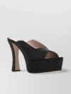 Miu Miu Crystal-embellished Platform Mules In Black