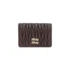 Miu Miu Textured Quilted Lamb Leather Wallet In Multi