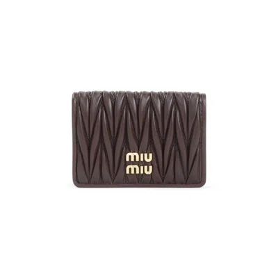 Miu Miu Textured Quilted Lamb Leather Wallet