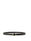 Miu Miu Thin Leather Belt In Black