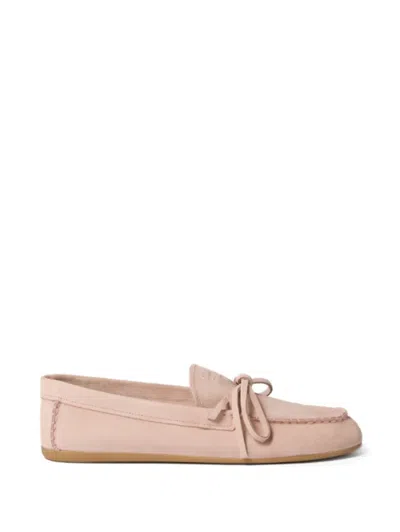 Miu Miu Suede Loafer With Frontal Logo In Multi