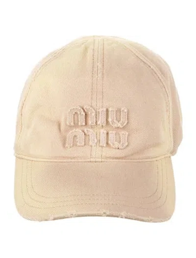 Pre-owned Miu Miu Tie Dye Baseball Cap  W/tags In Neutrals