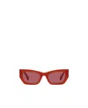 Miu Miu Tinted Rectangle-frame Sunglasses In Pink