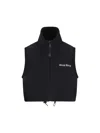 Miu Miu Zip-up Fleece Waistcoat In Black