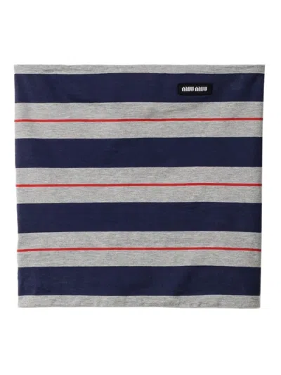 Miu Miu Striped Jersey Bustier Top