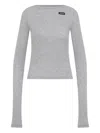 Miu Miu Logo Long-sleeved Top