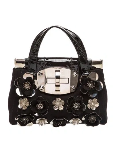 Pre-owned Miu Miu Top Handle Bag In Black