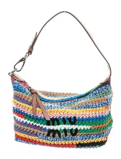 Pre-owned Miu Miu Top Handle Bag In Blue