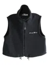 Miu Miu Zip-up Fleece Waistcoat In Black