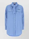 Miu Miu Top With Chest Pockets And Long Sleeves