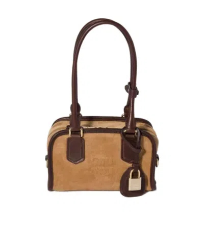 Miu Miu Top-handle Tote Bag In Brown