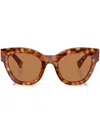 Miu Miu Cat-eye-sonnenbrille In Schildpattoptik In Brown