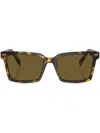 Miu Miu Womens Brown Mu 13zs Rectangle-frame Acetate Sunglasses In Brown