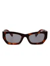 Miu Miu 0mu 09ws Angular Tortoiseshell Acetate Sunglasses