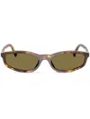 Miu Miu Tortoiseshell-effect Sunglasses In Brown