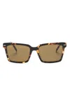 Miu Miu Tortoiseshell Square-frame Sunglasses In Brown