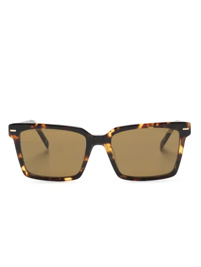 Miu Miu Tortoiseshell Square-frame Sunglasses In Brown
