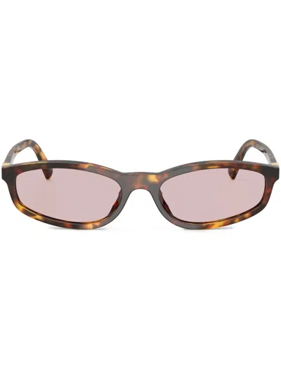Miu Miu Tortoiseshell Sunglasses In Brown