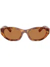 Miu Miu Tortoiseshell Sunglasses In Brown