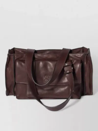Miu Miu Tote Bag Adjustable Strap Front Pocket
