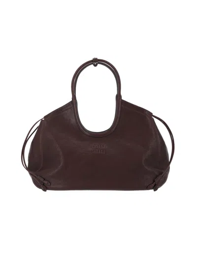 Miu Miu Tote Bag "ivy" In Brown