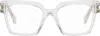 Miu Miu Transparent Miu Glimpse Glasses In White