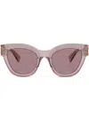 Miu Miu Oversize-frame Sunglasses In Light Purple Brown